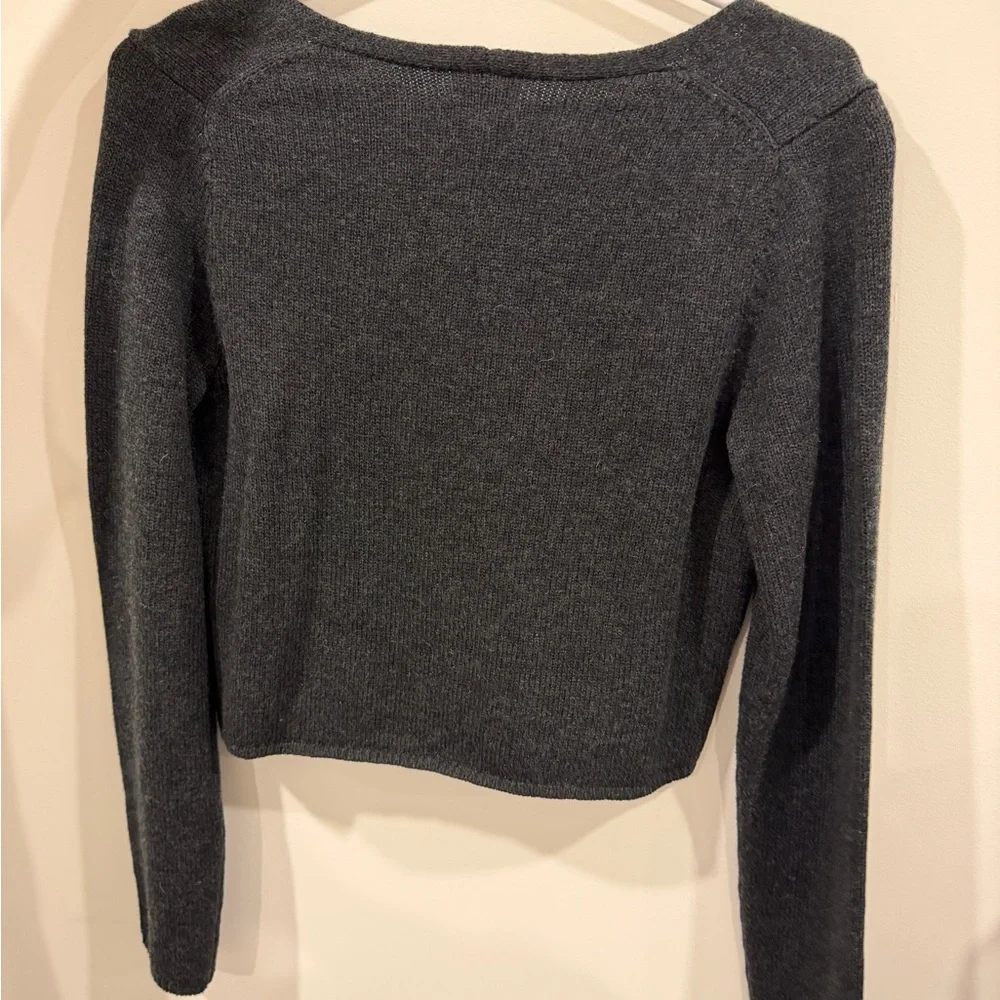 Aritzia Wilfred basque cardigan grey - Picture 4 of 4